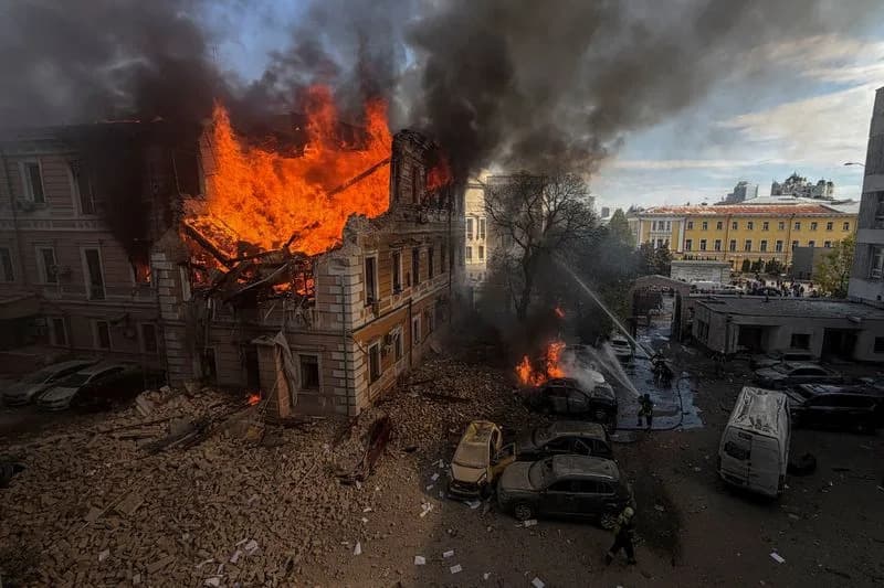 Russian Jet-Powered Drones Strike Ukraine; Kyiv's National Academy Of Sciences Hit — At Least Nine Dead